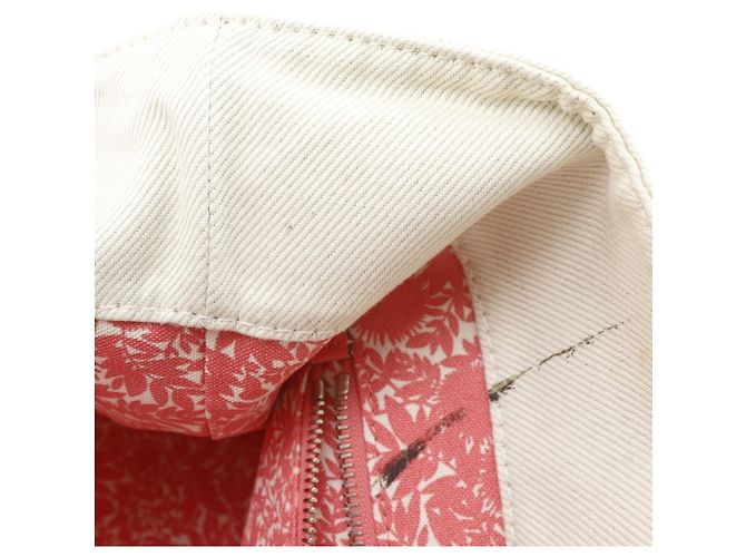 Borsa Tote Hippo MM Louis Vuitton Rosa Bianco Crudo Corallo - vista 11