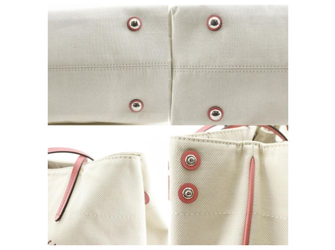 Borsa Tote Hippo MM Louis Vuitton Rosa Bianco Crudo Corallo - vista 18