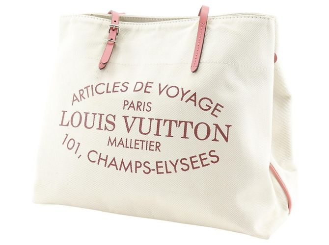 Borsa Tote Hippo MM Louis Vuitton Rosa Bianco Crudo Corallo - vista 2
