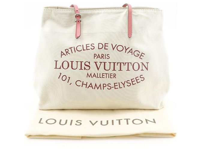 Borsa Tote Hippo MM Louis Vuitton Rosa Bianco Crudo Corallo - vista 20