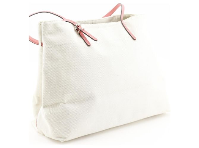 Borsa Tote Hippo MM Louis Vuitton Rosa Bianco Crudo Corallo - vista 3