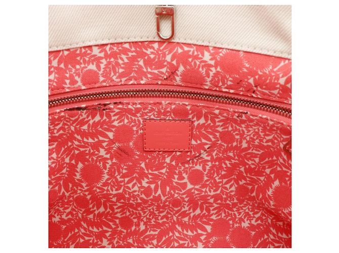 Borsa Tote Hippo MM Louis Vuitton Rosa Bianco Crudo Corallo - vista 7