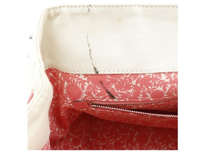 Borsa Tote Hippo MM Louis Vuitton Rosa Bianco Crudo Corallo - vista 8