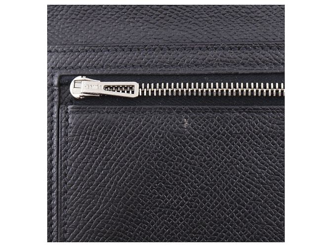 Cartera Larga Beansufla de Hermès en Cuero Epsom Negro - vista 11