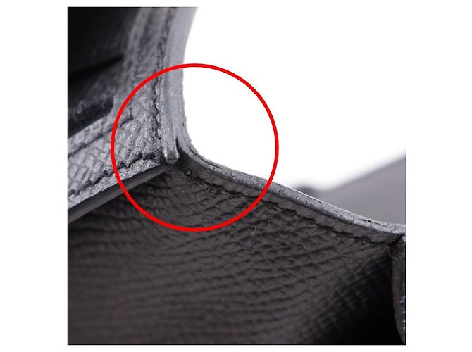 Cartera Larga Beansufla de Hermès en Cuero Epsom Negro - vista 12