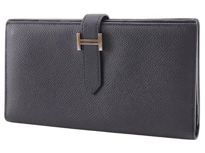 Cartera Larga Beansufla de Hermès en Cuero Epsom Negro - vista 2