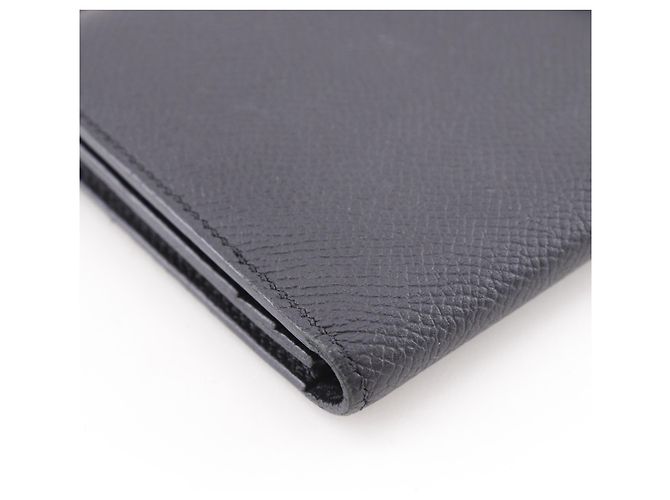 Cartera Larga Beansufla de Hermès en Cuero Epsom Negro - vista 4