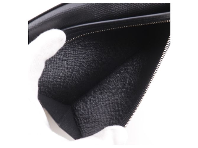 Cartera Larga Beansufla de Hermès en Cuero Epsom Negro - vista 8