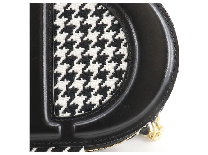 Borsa a Spalla Christian Dior Nero Bianco - vista 10