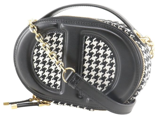 Borsa a Spalla Christian Dior Nero Bianco - vista 2