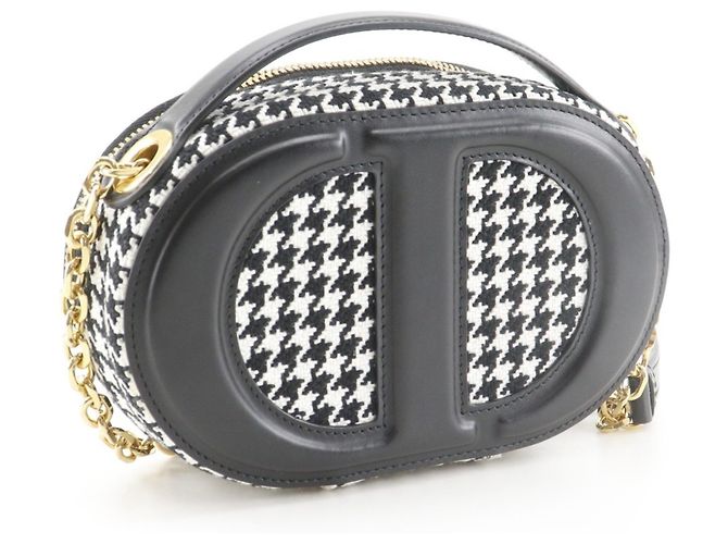 Borsa a Spalla Christian Dior Nero Bianco - vista 3