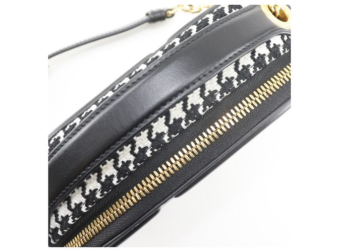Borsa a Spalla Christian Dior Nero Bianco - vista 6
