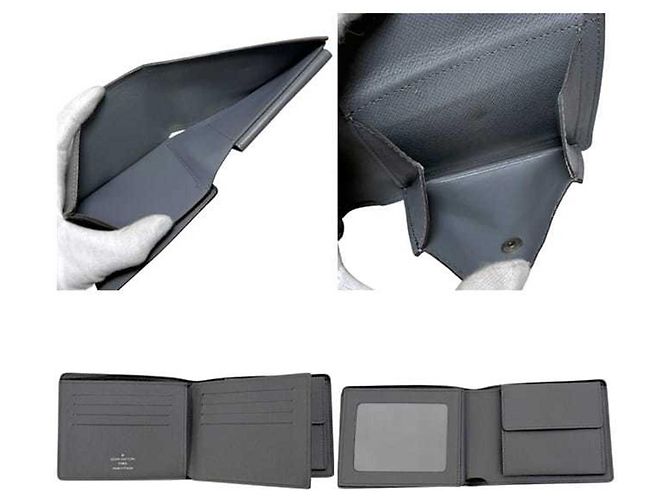 Portafoglio bi-fold Louis Vuitton grigio ghiacciaio Marrone - vista 4