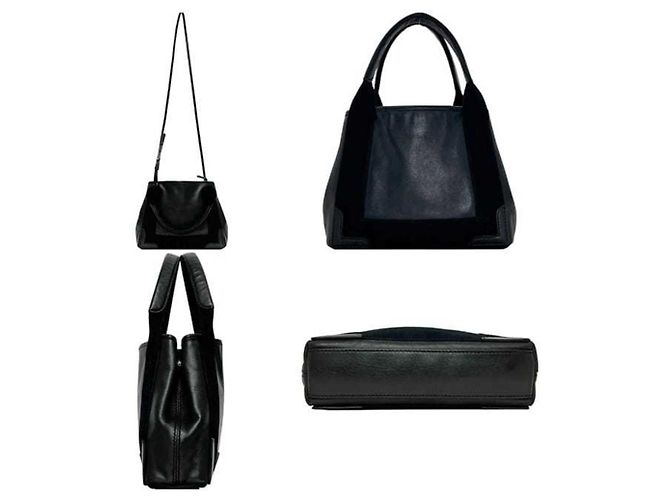 Everyday Borsa tote in pelle nera Balenciaga Nero - vista 3