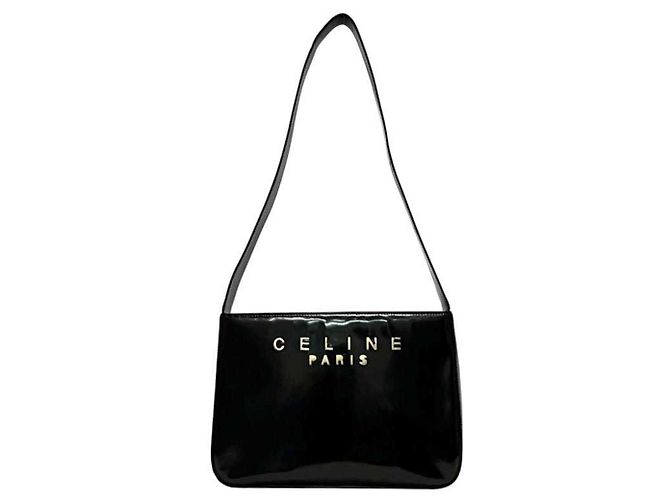 Céline Schultertasche aus schwarzem Leder von Celine - Ansicht 2
