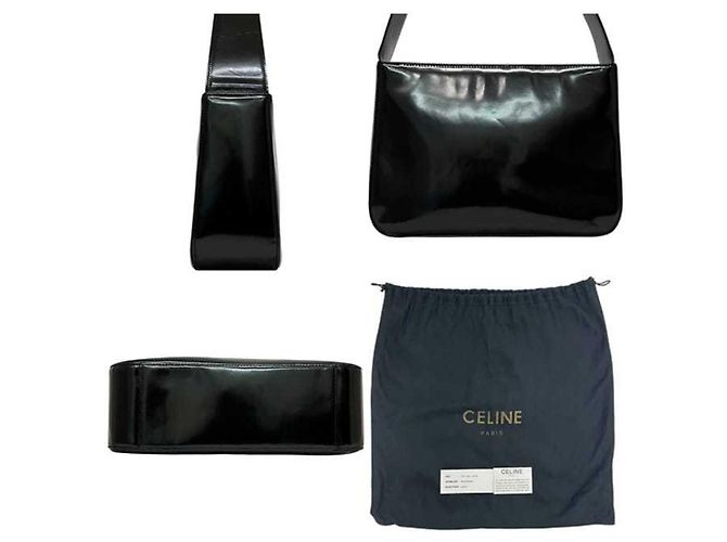 Céline Schultertasche aus schwarzem Leder von Celine - Ansicht 3