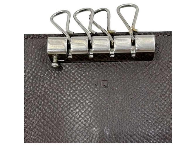 Llave de cuero marrón/marrón oscuro Hermès Castaño - vista 4