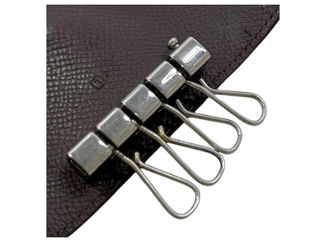 Llave de cuero marrón/marrón oscuro Hermès Castaño - vista 5