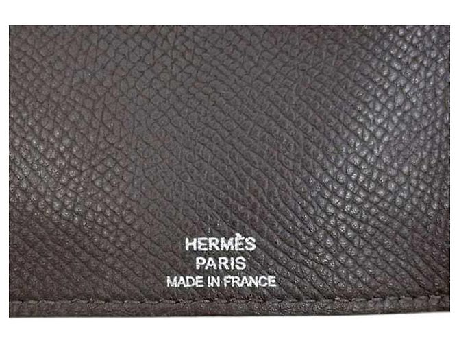 Llave de cuero marrón/marrón oscuro Hermès Castaño - vista 6