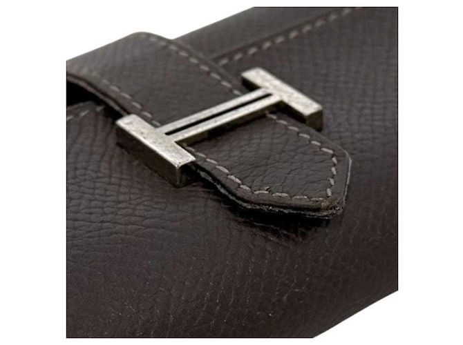 Llave de cuero marrón/marrón oscuro Hermès Castaño - vista 8
