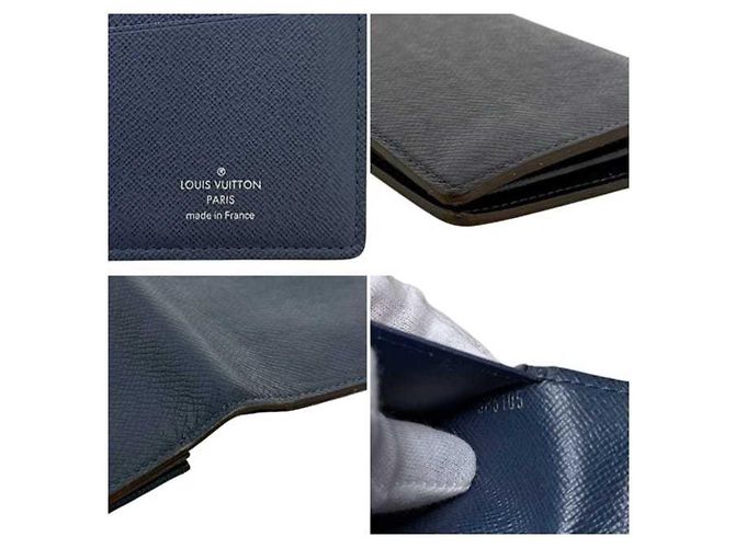Brazza Cartera Larga Louis Vuitton en Cuero Taiga Marino Azul marino - vista 5