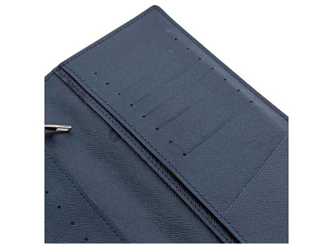 Brazza Cartera Larga Louis Vuitton en Cuero Taiga Marino Azul marino - vista 6