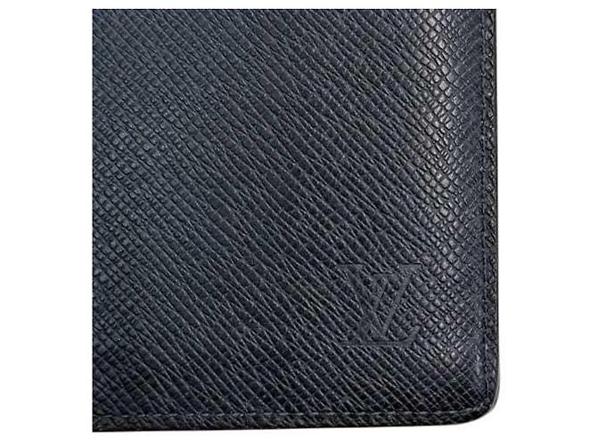 Brazza Cartera Larga Louis Vuitton en Cuero Taiga Marino Azul marino - vista 9