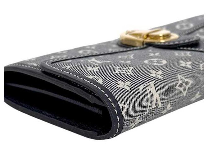 Cartera Larga Louis Vuitton Castaño Azul marino - vista 10