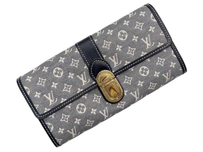 Cartera Larga Louis Vuitton Castaño Azul marino - vista 2