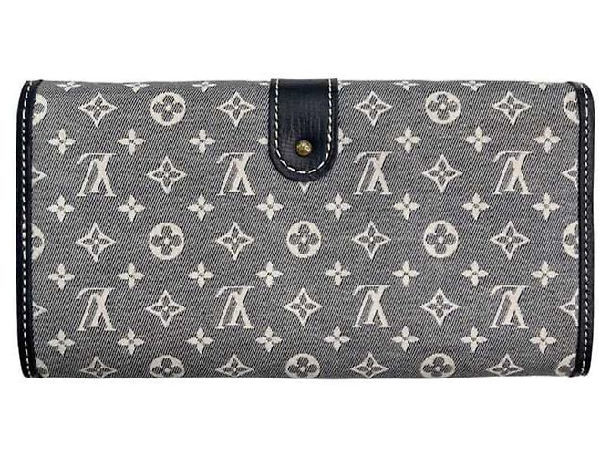 Cartera Larga Louis Vuitton Castaño Azul marino - vista 3