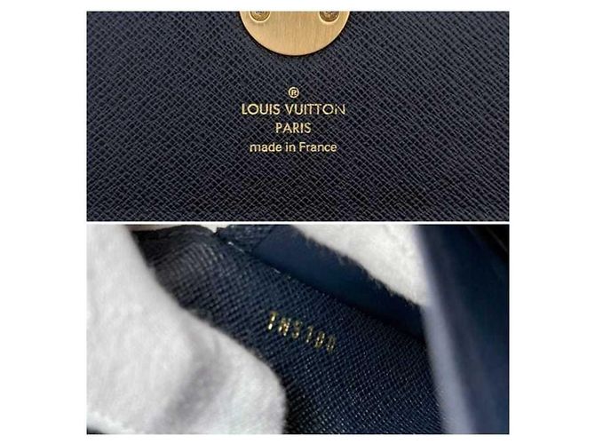 Cartera Larga Louis Vuitton Castaño Azul marino - vista 7