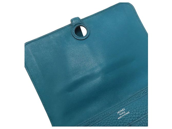 Cartera Larga Dogon GM de Hermès Azul - vista 11