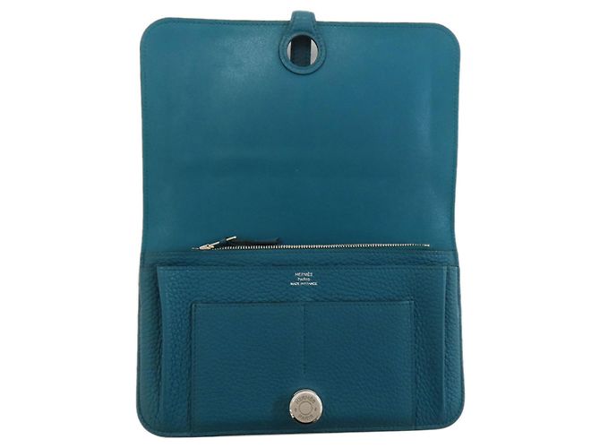Cartera Larga Dogon GM de Hermès Azul - vista 4