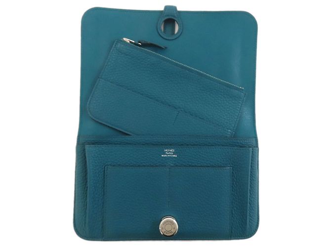Cartera Larga Dogon GM de Hermès Azul - vista 5