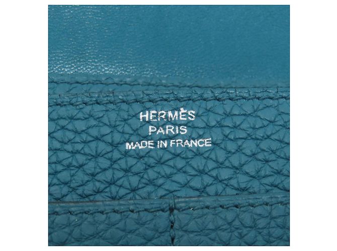 Cartera Larga Dogon GM de Hermès Azul - vista 8