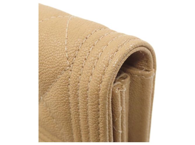Cartera Bifold Chanel Boy Beige - vista 19