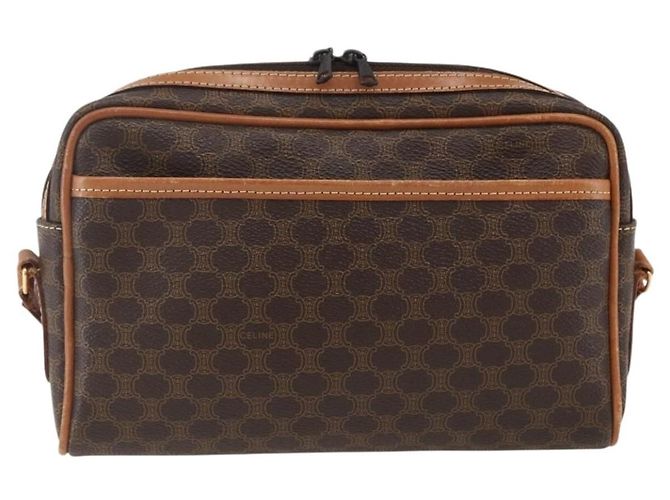 Céline Celine Vintage Macadam Canvas and Leather Braun - Ansicht 2