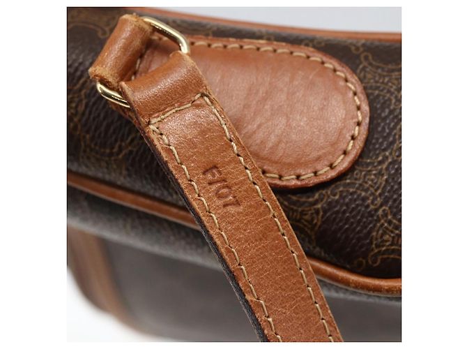 Céline Celine Vintage Macadam Canvas and Leather Braun - Ansicht 6