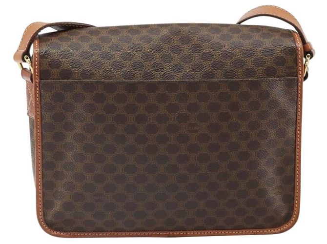 Céline Celine Vintage Macadam Canvas and Leather Marrone - vista 2
