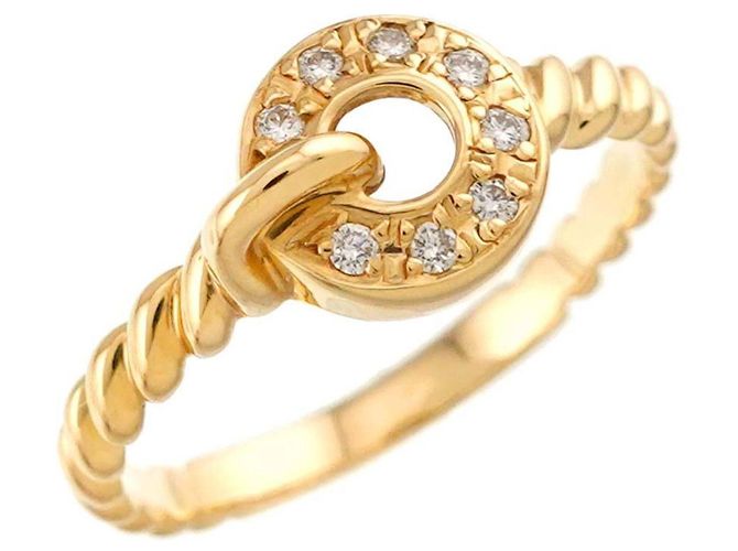 Anello con diamante Christian Dior in oro giallo 18K - vista 5