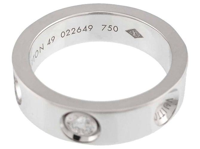 Anello Petite Bourg Empreinte in Oro Bianco 18K Louis Vuitton D'oro - vista 4