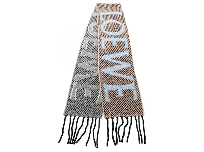 Stola in lana e alpaca Loewe Marrone Multicolore - vista 2