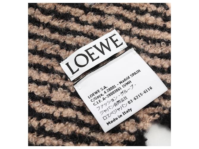 Stola in lana e alpaca Loewe Marrone Multicolore - vista 3