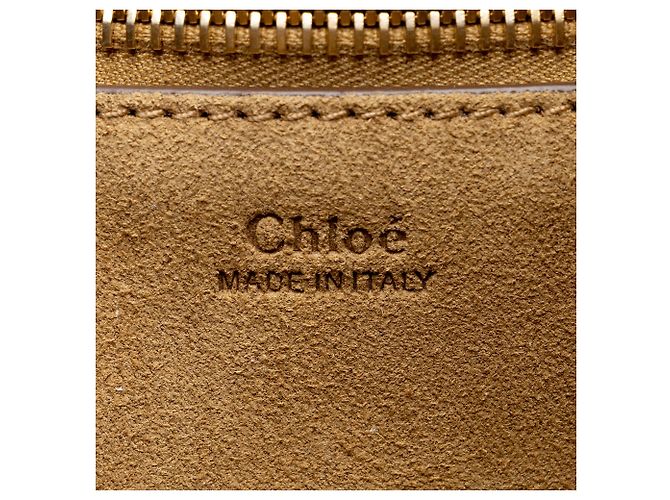 Chloé Marcie Piccola Hobo in Pelle Scamosciata Marrone Beige - vista 8