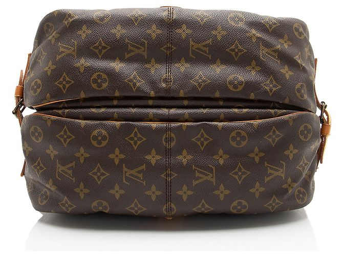Bolso mensajero Saumur 35 en lona monograma vintage Louis Vuitton Castaño - vista 4