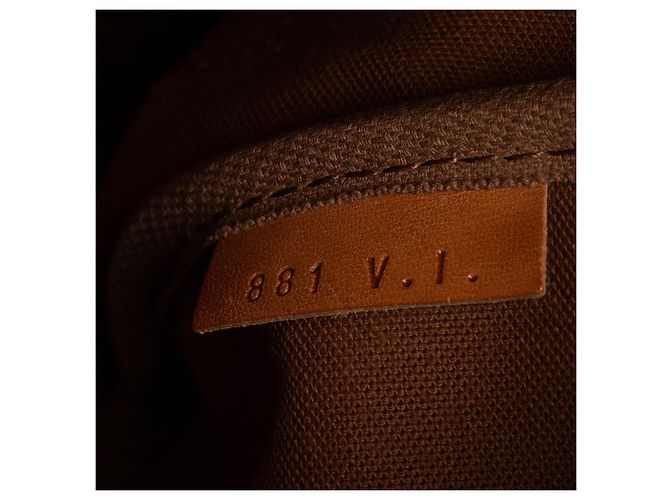 Bolso mensajero Saumur 35 en lona monograma vintage Louis Vuitton Castaño - vista 6
