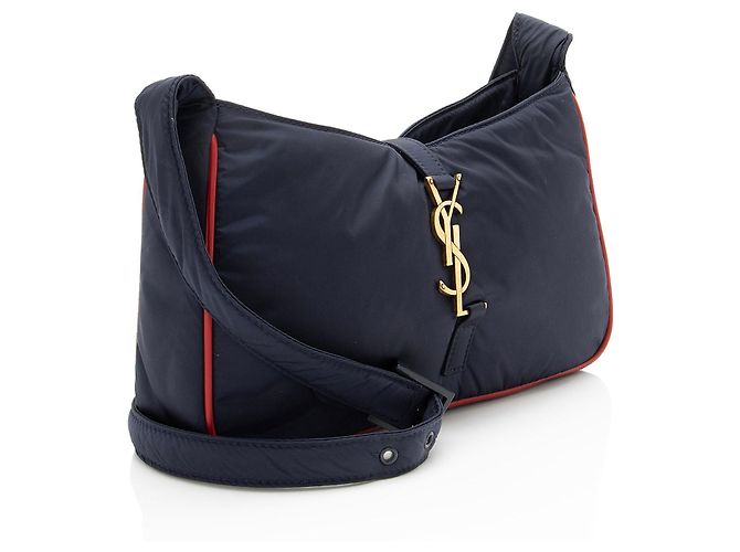 Borsa a Spalla in Nylon Le 5 A 7 di Saint Laurent Blu - vista 2