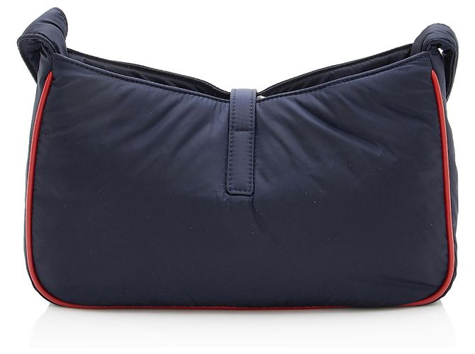 Borsa a Spalla in Nylon Le 5 A 7 di Saint Laurent Blu - vista 3