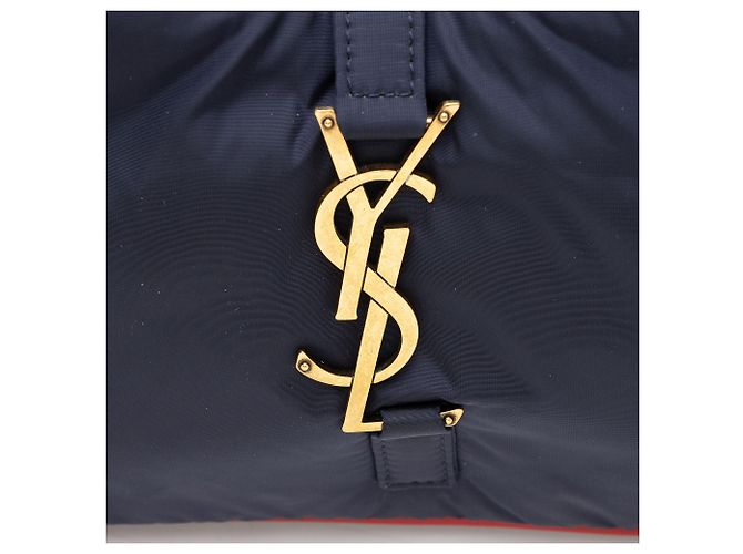 Borsa a Spalla in Nylon Le 5 A 7 di Saint Laurent Blu - vista 9
