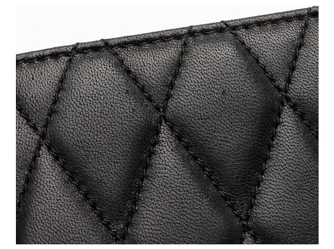 Saint Laurent Monogram Kate Clutch aus gestepptem Lammleder Schwarz - Ansicht 10